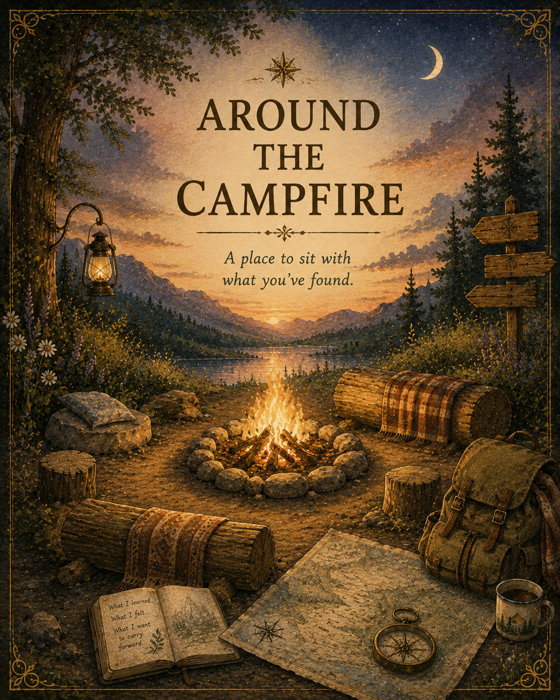 Around the Campfire at Twilight